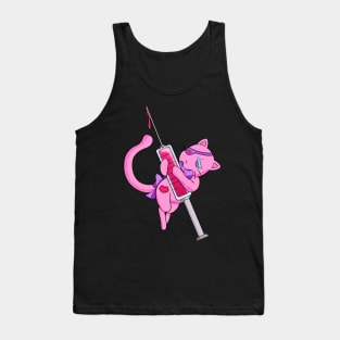 Plush kitty with syringe Tank Top